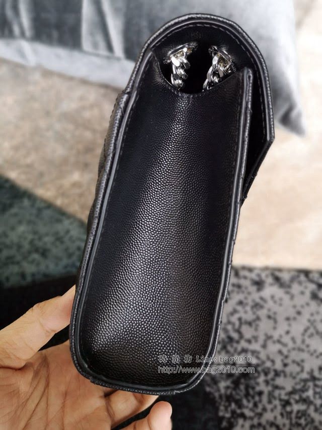 YSL爆款女士包包 聖羅蘭經典款原廠皮ENVELOPE粒面壓花絎縫紋中號信封包 487206  jjh1164